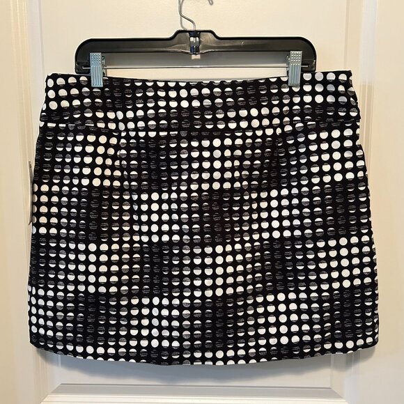 Zac & Rachel Black White Stretch Skort Women's Size 16 Petite - Picture 3 of 7